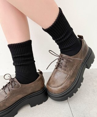 WEGO サポート付き無地リブソックス ブラック