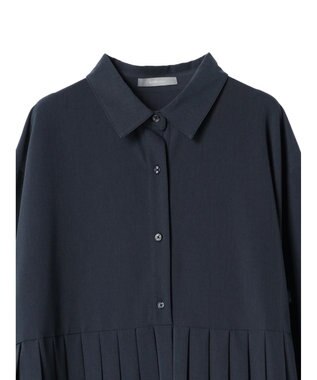 Green Parks armonia．プリーツシャツワンピース Gray