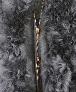 BEIGE， DANDEL / ミドル丈ムートンコート Md Gray