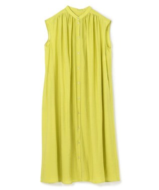 UNFILO ヴィンテージシアー ギャザーワンピース イエロー