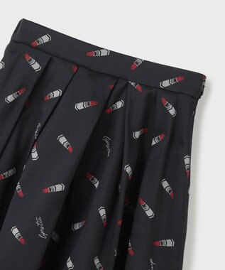 GRACE CONTINENTAL リップジャガードタックスカート ブラック