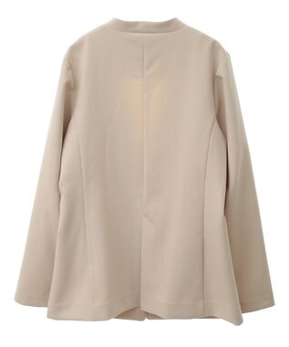YECCA VECCA ストレッチノーカラージャケット Light Beige
