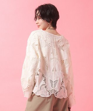 Green Parks レースカーディガン Ivory