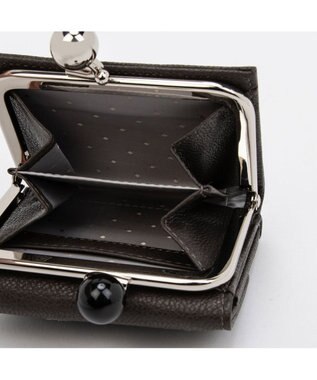 UNBILLION ペルケ perche / アクリル玉三つ折りミニサイフ ダークグレードット