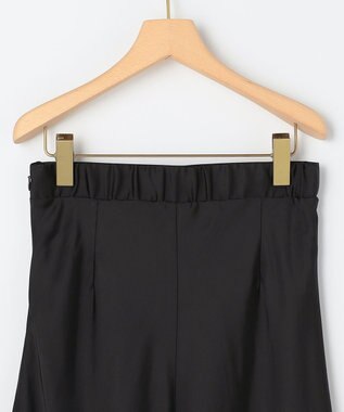 組曲 【WEB限定】サテンナロー スカート ブラック系