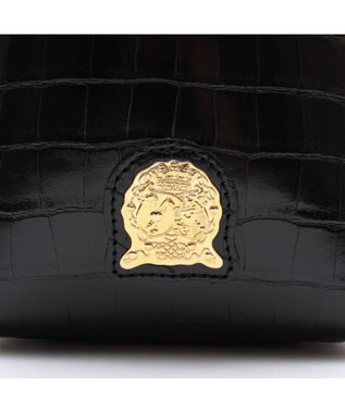 A.D.M.J. 【牛革】クロコ型押し ザ・ビーDカン付ミニトート オニキス
