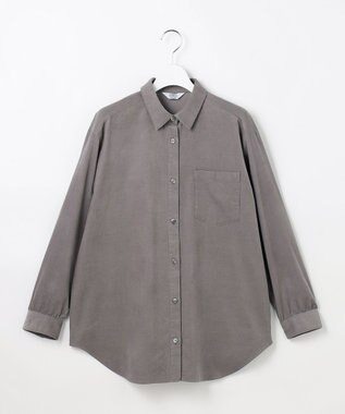 J.PRESS LADIES スプリングシャツコール コーデュロイ シャツ グレー系