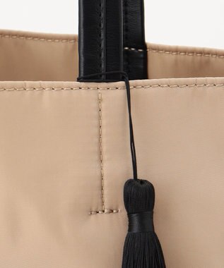 自由区 ナイロン巾着サブトート バッグ サンドベージュ