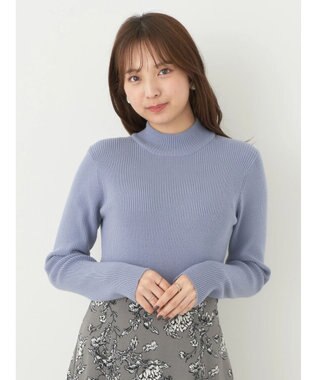 earth music&ecology やわらかタッチハイネックリブプルオーバー Blue