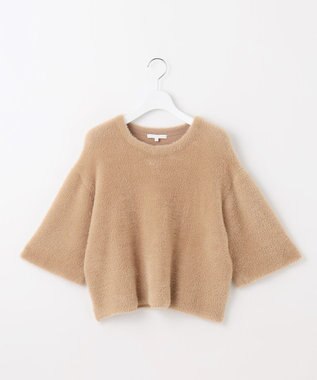 自由区 L 【カタログ掲載】シェニールボンディング ニット キャメル