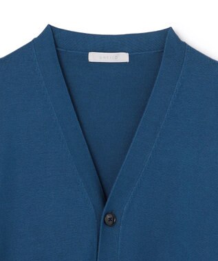 UNFILO MENS 【OCEANS YouTube 掲載/男女兼用】スムースシルキーニット カーディガン ブルー