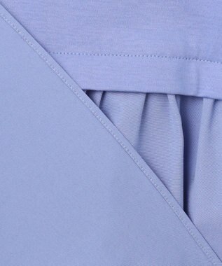 23区 【洗える】シルキータフタコンビ ペプラム カットソー スカイブルー系