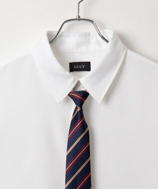 WEGO タイ付きシャツ(LS) ホワイト