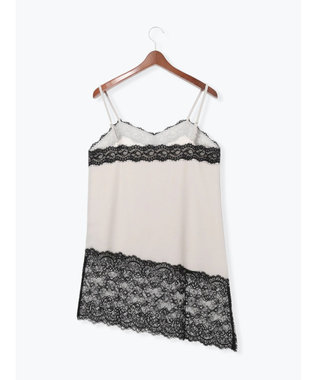 Te chichi イレギュラーヘムレイヤードレースキャミ グレー