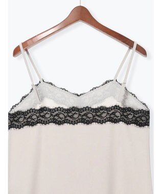 Te chichi イレギュラーヘムレイヤードレースキャミ グレー