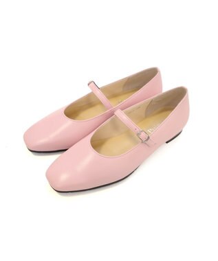 Pointer 日本製 本革ストラップ付きパンプス ピンク