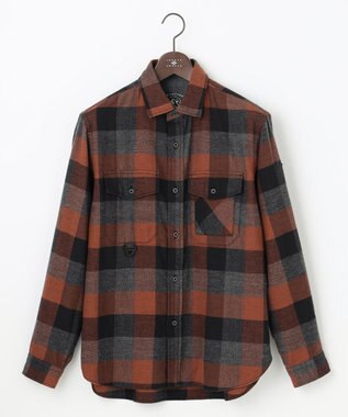 JOSEPH ABBOUD MOUNTAIN 【UNISEX】オーガニックマウンテン ネルシャツ オレンジ系4