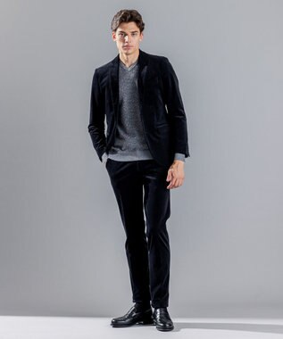 JOSEPH HOMME ライトアムンゼン　Ｖネックニット ライトグレー系