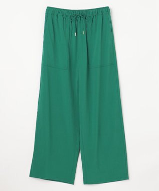 ANY 【ウエストゴム/UVケア/接触冷感】清涼リラックスワイドパンツ グリーン