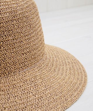 石田製帽 美濃和紙 × コットンブレード ウォッシャブルクロッシェ ハット ベージュミックス