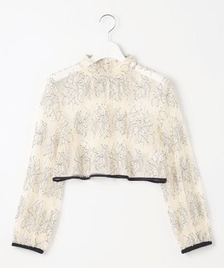 Feroux 【2WAY・セットアイテム】レースブラウス×ジャンパースカートセット グレー系