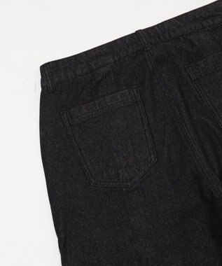 WEGO センタータックバギーフレアデニム デニムブラック