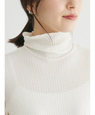 Green Parks ２ｗａｙポコポコタートルカットソー Ecru