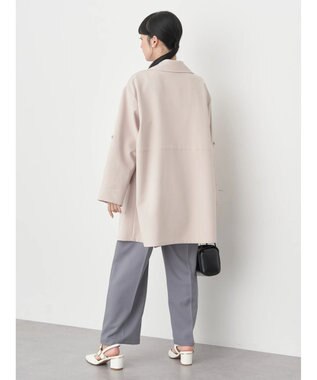 earth music&ecology ニュアンスビッグカラーコート Beige