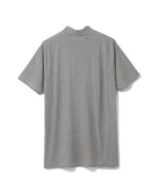 ZERO HALLIBURTON メランジ ボーダー モックネック シャツ ZHG-A4S5 82815 ゴルフウェア ネイビー杢