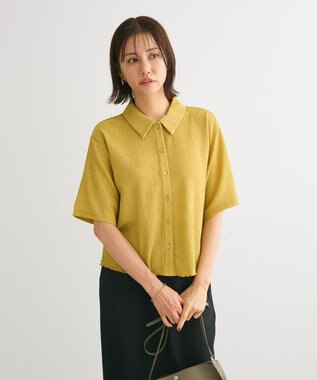 Green Parks BEST PRICE 表面カット衿付シャツ Yellow
