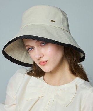TOCCA 【サイズ調整可】TRIM RIBBON BUCKET HAT コットン バケットハット