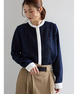 Te chichi フロントレースブラウス