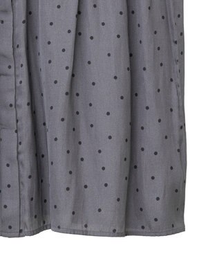 YECCA VECCA ドット柄ギャザーブラウス Camel