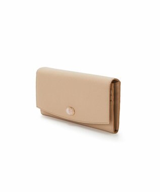 TOPKAPI 【TOPKAPI】gemdrops ジェムドロップ ミニエンボスレザー 天然石 長財布 ピンクベージュ