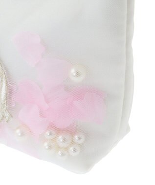 Maison de FLEUR マリエペタルパールポーチ Off White