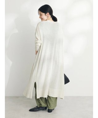 CRAFT STANDARD BOUTIQUE 裾スリットロングニットカーディガン Oatmeal