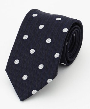 JOSEPH HOMME ヘリンボンドット　ネクタイ ネイビー系7