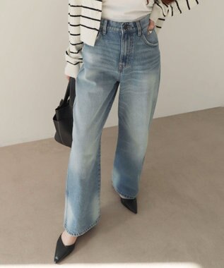 WEGO 【XS～Lサイズ展開/美脚】ストレートデニムパンツ デニム中濃加工色