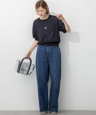 23区 【見上愛さん着用/RED CARD TOKYO×23区】カーヴィー デニム パンツ ミッドブルー系