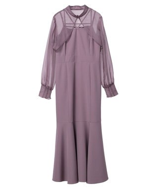 earth music&ecology ＳＥＴ２点シアーボレロ＋キャミワンピース Grayish Pink