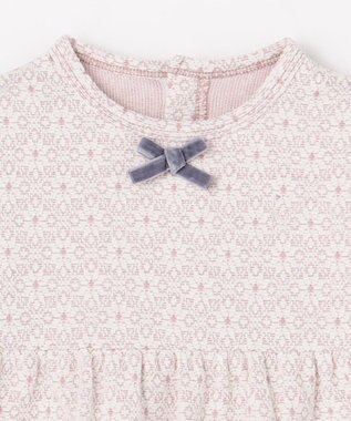 組曲 KIDS 【80-90㎝】 フロストフラワージャガード セットアップ ラベンダー