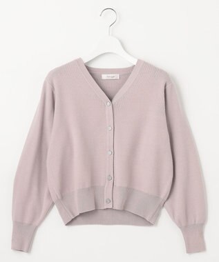 Feroux 【洗える】ビジューボタン2WAY カーディガン グレイッシュピンク系