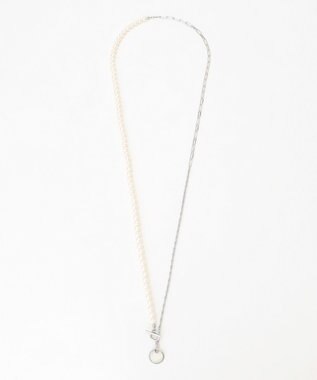 J.PRESS YORK STREET 【WOMEN】パールチェーン 2WAYネックレス シルバー系