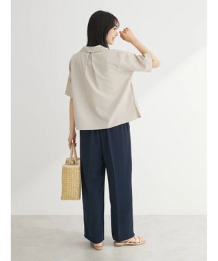 Green Parks 接触冷感　開襟シャツ Light Beige