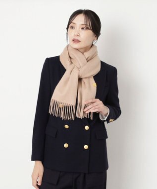 MOONBAT WEB限定【洗える】ミエル (miel) カシミヤ100％ プレーンマフラー ベージュ