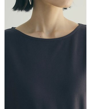 Green Parks armonia.異素材切替ドルマンワンピース Charcoal Gray