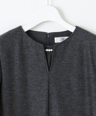 J.PRESS LADIES S 【セットアップ対応】コンパクトジャージー ワンピース グレー系