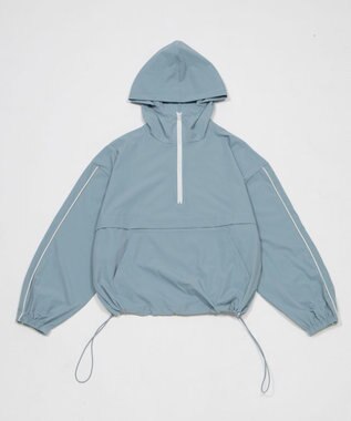 WEGO 【日焼け対策/セットアップ対応】ラッシュガードラインアノラックパーカー ブルー
