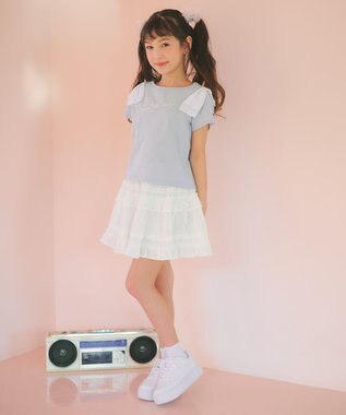 ANY KIDS 【洗濯機可能】カラミドビー ティアードスカパン オフホワイト