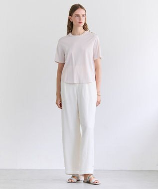 BEIGE， NADIA / ストレッチ メタルボタンニット Pink